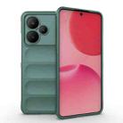 For Realme P4 5G India Magic Shield TPU + Flannel Phone Case(Dark Green) - 1