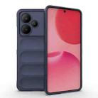 For Realme P4 5G India Magic Shield TPU + Flannel Phone Case(Dark Blue) - 1