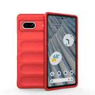 For Google Pixel 7a Magic Shield TPU + Flannel Phone Case(Red) - 1