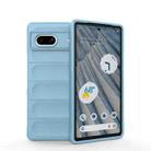 For Google Pixel 7a Magic Shield TPU + Flannel Phone Case(Light Blue) - 1