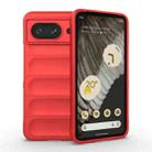 For Google Pixel 8 5G Magic Shield TPU + Flannel Phone Case(Red) - 1