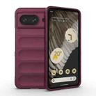 For Google Pixel 8 5G Magic Shield TPU + Flannel Phone Case(Wine Red) - 1
