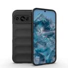 For Google Pixel 9 Pro 5G Magic Shield TPU + Flannel Phone Case(Black) - 1