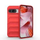 For Google Pixel 9 Pro 5G Magic Shield TPU + Flannel Phone Case(Red) - 1