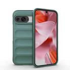 For Google Pixel 9 Pro 5G Magic Shield TPU + Flannel Phone Case(Dark Green) - 1