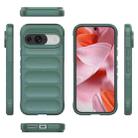 For Google Pixel 9 Pro 5G Magic Shield TPU + Flannel Phone Case(Dark Green) - 3