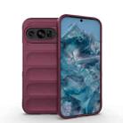 For Google Pixel 9 Pro 5G Magic Shield TPU + Flannel Phone Case(Wine Red) - 1