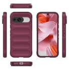 For Google Pixel 9 Pro 5G Magic Shield TPU + Flannel Phone Case(Wine Red) - 3