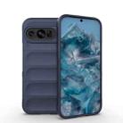 For Google Pixel 9 5G Global Magic Shield TPU + Flannel Phone Case(Dark Blue) - 1