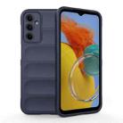 For Samsung Galaxy M14 5G Magic Shield TPU + Flannel Phone Case(Dark Blue) - 1