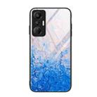 For Infinix Hot 20S Marble Pattern Glass Phone Case(Ocean Waves) - 1