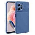 For Xiaomi Redmi Note 11 4G Twill Texture TPU Shockproof Phone Case(Blue) - 1