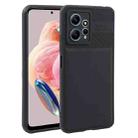 For Xiaomi Redmi Note 9S Twill Texture TPU Shockproof Phone Case(Black) - 1