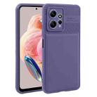 For Xiaomi POCO X3 Twill Texture TPU Shockproof Phone Case(Purple) - 1