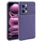 For Xiaomi Redmi Note 12 Pro 5G Twill Texture TPU Shockproof Phone Case(Purple) - 1