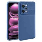 For Xiaomi Redmi Note 12 Pro 5G Twill Texture TPU Shockproof Phone Case(Blue) - 1