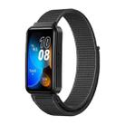 For Huawei Band 8 16mm Woven Nylon Loop Watch Band(Black) - 1