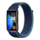 For Huawei Band 8 16mm Woven Nylon Loop Watch Band(Dark Army Blue) - 1