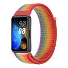 For Huawei Band 8 16mm Woven Nylon Loop Watch Band(Rainbow Color) - 1