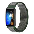 For Huawei Band 8 16mm Woven Nylon Loop Watch Band(Dark Olive) - 1