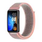 For Huawei Band 8 16mm Woven Nylon Loop Watch Band(Pinkish Color) - 1