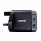 JOYROOM JR-TCN01 2.4A Dual Ports USB Charger, Plug:UK Plug(Black) - 1