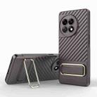 For OnePlus Ace 2 5G Wavy Textured Phone Case with Lens Film(Brown) - 1