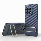 For OnePlus Ace 2 5G Wavy Textured Phone Case with Lens Film(Blue) - 1