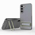 For Samsung Galaxy S23+ 5G Wavy Textured Phone Case (Grey) - 1