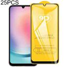 For Samsung Galaxy A24 4G 25pcs 9D Full Glue Full Screen Tempered Glass Film - 1