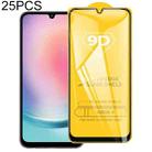 For Samsung Galaxy A24 5G 25pcs 9D Full Glue Full Screen Tempered Glass Film - 1