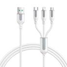 JOYROOM S-1T3018A15 Ice-Crystal Series 3.5A USB to 8 Pin+Type-C+Micro USB 3 in 1 Charging Cable, Length:1.2m(White) - 1