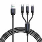 JOYROOM S-1T3018A15 Ice-Crystal Series 3.5A USB to 8 Pin+Type-C+Micro USB 3 in 1 Charging Cable, Length:2m(Black) - 1