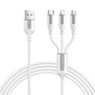 JOYROOM S-1T3018A15 Ice-Crystal Series 3.5A USB to 8 Pin+Type-C+Micro USB 3 in 1 Charging Cable, Length:2m(White) - 1