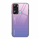 For Infinix Hot 20i Gradient Color Glass Phone Case(Pink Purple) - 1