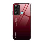 For Infinix Hot 20i Gradient Color Glass Phone Case(Red Black) - 1