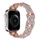 4-Petal Diamond Metal Watch Band For Apple Watch 6 40mm(Rose Gold) - 1