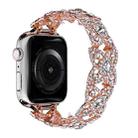 4-Petal Diamond Metal Watch Band For Apple Watch Ultra 2 49mm(Rose Gold) - 1