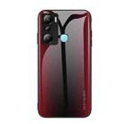 For Infinix Hot 20i Texture Gradient Glass TPU Phone Case(Red) - 1