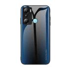 For Infinix Hot 20i Texture Gradient Glass TPU Phone Case(Blue) - 1