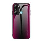 For Infinix Hot 20i Texture Gradient Glass TPU Phone Case(Rose Red) - 1