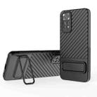 For Xiaomi Redmi Note 11 Wavy Texture TPU Phone Case with Lens Film(Black) - 1