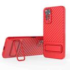 For Xiaomi Redmi Note 11 Wavy Texture TPU Phone Case with Lens Film(Red) - 1