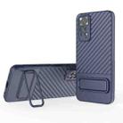 For Xiaomi Redmi Note 11 Wavy Texture TPU Phone Case with Lens Film(Royal Blue) - 1