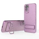 For Xiaomi Redmi Note 11 Wavy Texture TPU Phone Case with Lens Film(Purple) - 1