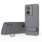 For vivo iQOO Z7 5G Wavy Texture TPU Phone Case with Lens Film(Grey) - 1