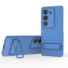 For vivo S17 Pro Wavy Texture TPU Phone Case with Lens Film(Blue) - 1