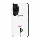 For Huawei P60 Art Colorful Painted Glass Phone Case(A Flower) - 1