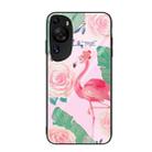 For Huawei P60 Art Colorful Painted Glass Phone Case(Flamingo) - 1