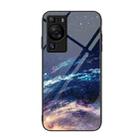 For Huawei P60 Colorful Painted Glass Phone Case(Starry Sky) - 1